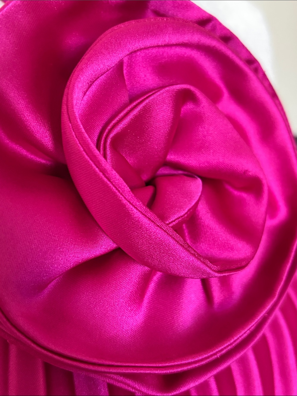 Delfi Collective Giselle size small halter Rosette Maxi Dress Fuchsia hot pink - Picture 6 of 9